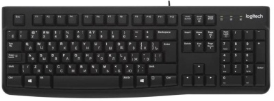 Клавиатура Logitech K120 черный USB (920-002583) кабель 1.5м
