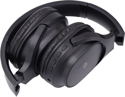 Гарнитура накладные Digma BT-18 черный беспроводные bluetooth оголовье (BT18B)