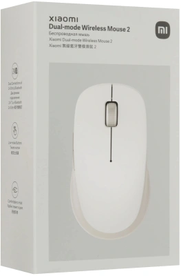 Мышь Xiaomi Dual-mode Wireless Mouse 2 белый оптическая 1200dpi silent беспров. BT/Radio USB для ноутбука 4but (BHR8849GL)