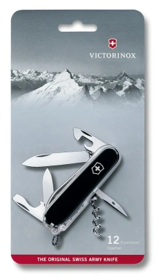 Нож перочинный Victorinox Spartan (1.3603.3B1) 91мм 12функц. черный блистер