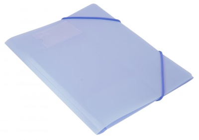 Папка на резинке Бюрократ Минерал GEMPR05AZURE A4 пластик 0.5мм кор.30мм голубой топаз карман для визитки