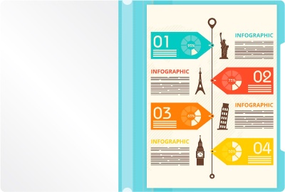 Папка-скоросшиватель Бюрократ Пастель -PSLPAST/BLUE A4 прозрач.верх.лист пластик голубой 0.14/0.18