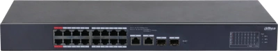 Коммутатор Dahua DH-CS4218-16ET-240 (L2) 16x100Мбит/с 2xКомбо(1000BASE-T/SFP) 2SFP 16PoE 240W управляемый