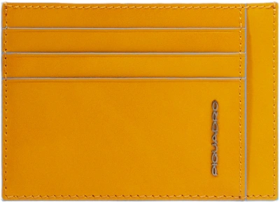 Чехол для кредитных карт Piquadro Blue Square PP2762B2R/G шафрановый натур.кожа