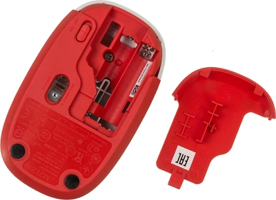 Клавиатура + мышь Logitech MK240 клав:белый/красный мышь:белый/красный USB беспроводная slim Multimedia (920-008160)