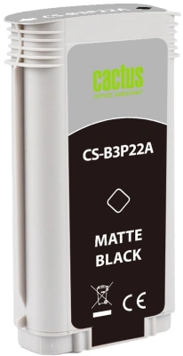 Картридж струйный Cactus CS-B3P22A №727 черный матовый (130мл) для HP DJ T920/T1500/T2530 с чипом