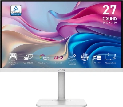 Монитор MSI 27" MD272UPHW белый IPS LED 16:9 HDMI M/M матовая HAS Piv 400cd 178гр/178гр 3840x2160 60Hz DP 4K USB 6.55кг