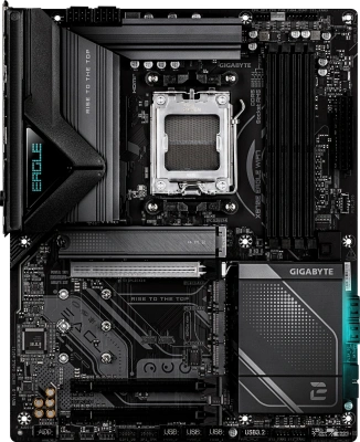 Материнская плата Gigabyte X870E EAGLE WIFI7 Socket AM5 AMD X870E 4xDDR5 ATX AC`97 8ch(7.1) 5Gigabit RAID+HDMI