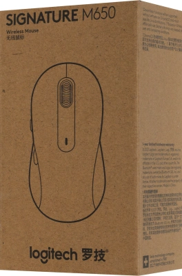 Мышь Logitech M650 белый/серый оптическая 4000dpi беспров. BT/Radio USB 4but (910-006392)