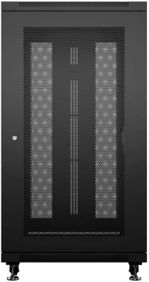 Шкаф серверный Cabeus (ND-05C-42U60/100-BK) напольный 42U 600x1000мм пер.дв.металл.перф. металл 800кг черный 900мм 108.3кг 220град. 2055мм 20 сталь