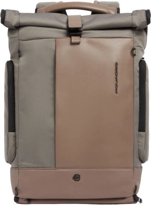 Рюкзак Piquadro Sync CA7190W145/SA роллтоп песочный/серый натур.кожа/нейлон