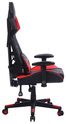 Кресло игровое Cactus CS-CHR-090BLR черный/красный экокожа/сетка крестов. нейлон