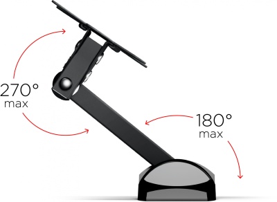 Кронштейн для телевизора Holder LCDS-5004 металлик 10"-26" макс.25кг настенный поворот и наклон
