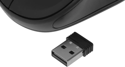 Мышь Оклик 665MW черный оптическая 1600dpi беспров. USB для ноутбука 3but (1025130)