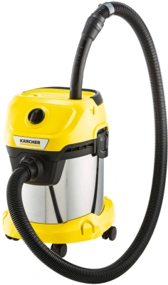 Строительный пылесос Karcher WD 3 S V-15/4/20 1000Вт (уборка: сухая/сбор воды/выдув) желтый