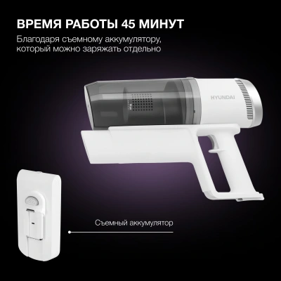 Пылесос Hyundai HYV-S5550 400Вт белый/серебристый