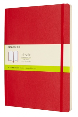 Блокнот Moleskine CLASSIC SOFT QP623F2 XLarge 190х250мм 192стр. нелинованный мягкая обложка красный