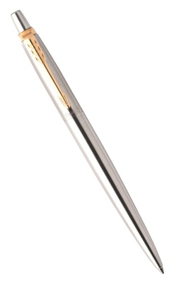 Набор ручек Parker Jotter Core FK691 (2093257) Stainless Steel GT сталь нержавеющая подар.кор. ручка перьевая, ручка шариковая сменный стержень 1стерж. стреловидный пиш. наконечник кругл.