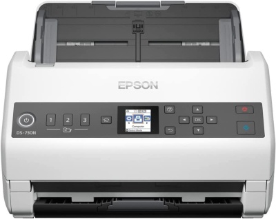 Сканер планшетный/протяжный Epson WorkForce DS-730N (B11B259401/B11B259502) A4 белый