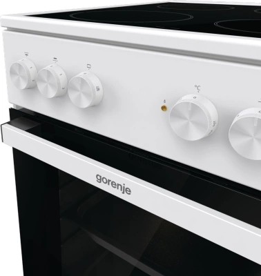 Плита Электрическая Gorenje GEC5A12WG-B белый стеклокерамика (без крышки)