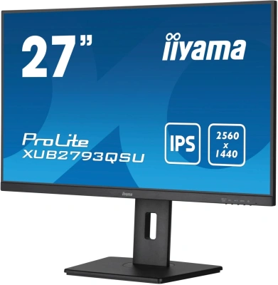 Монитор Iiyama 27" ProLite XUB2793QSU-B7 черный IPS LED 16:9 HDMI M/M матовая HAS Piv 300cd 178гр/178гр 2560x1440 100Hz DP 2K USB 5.6кг