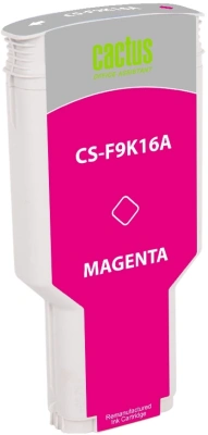 Картридж струйный Cactus CS-F9K16A 728XXL пурпурный (300мл) для HP DesignJet T730, T830 с чипом