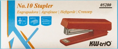 Степлер Kw-Trio 05280 N10 (10листов) встроенный антистеплер ассорти 50скоб закрытый