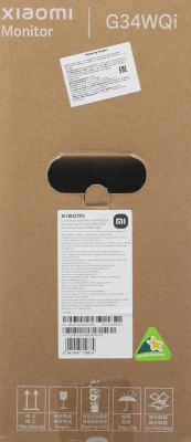Монитор Xiaomi 34" G34WQi 2026 черный VA LED 21:9 HDMI матовая HAS 3500:1 400cd 178гр/178гр 3440x1440 180Hz FreeSync Premium DP 2K 6.9кг