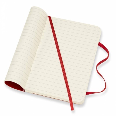 Блокнот Moleskine CLASSIC SOFT QP611F2 Pocket 90x140мм 192стр. линейка мягкая обложка красный