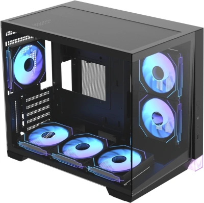 Корпус Formula Crystal Z4M черный без БП mATX 9x120mm 1xUSB3.0 audio bott PSU