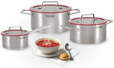 Кастрюля Rondell Verter RDS-2029 2.6л. d=20см (с крышкой) стальной
