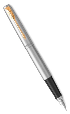 Набор ручек Parker Jotter Core FK691 (2093257) Stainless Steel GT сталь нержавеющая подар.кор. ручка перьевая, ручка шариковая сменный стержень 1стерж. стреловидный пиш. наконечник кругл.