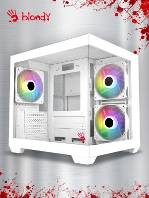Корпус Bloody CC-121 белый без БП mATX 7x120mm 1xUSB2.0 1xUSB3.0 audio