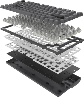 Клавиатура A4Tech MS76 темно-серый USB Multimedia for gamer LED кабель 1.8м