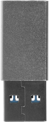 Адаптер Buro BU-USB3-Am-Cf ver3.0 USB A(m) USB Type-C (f) серебристый (пакет)