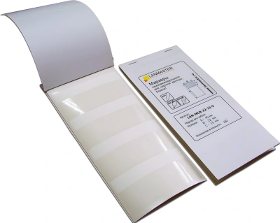 Маркер Lanmaster LAN-MCB-30X30X49 30x30мм полиэстр (упак:30шт) для лазерных принтеров белый