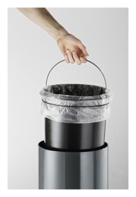 Урна для мусора Durable 341258 с педалью круглая 20л. сталь черный