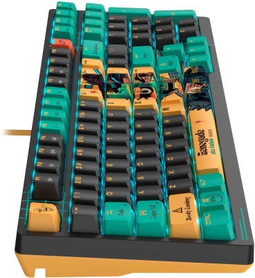 Клавиатура A4Tech AT98 Renegade черный/зеленый USB for gamer LED (AT98) кабель 1.8м