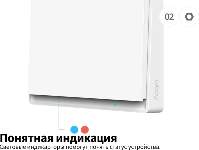 Умный выключатель Aqara Е1 1-нокл. с нейтралью белый (QBKG40LM)