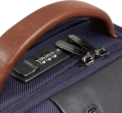 Рюкзак мужской Piquadro Brief2 CA4439BR2BM/BLUCU темно-синий/коричневый нейлон/натур.кожа