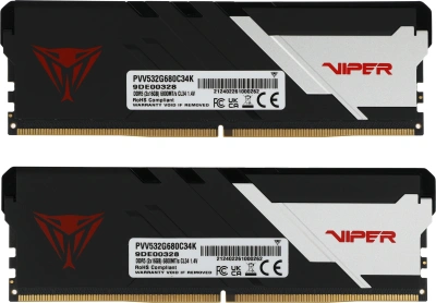 Память DDR5 2x16GB 6800MHz Patriot PVV532G680C34K Viper Venom RTL Gaming PC5-54400 CL34 DIMM UDIMM 288-pin 1.4В с радиатором Ret