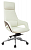 Кресло руководителя Бюрократ _DAO-2 белый кожа с подголов. крестов. алюминий