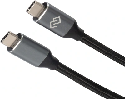 Кабель Digma D-TYPE-C-USB3.2-100W-4K-3M USB Type-C (m)-USB Type-C (m) 3м черный