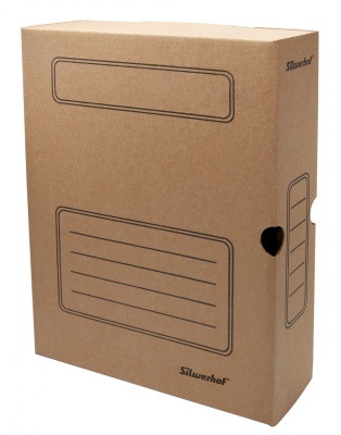 Короб архивный Silwerhof КА-75БУРЫЙ микрогофрокартон корешок 75мм 320x255x75мм бурый