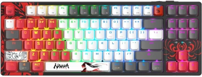 Клавиатура A4Tech WS87 Naraka механическая черный/красный USB беспроводная BT/Radio for gamer LED (WS87)