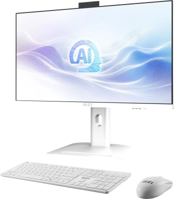 Моноблок MSI Modern AM273QP AI 1UM-095XRU 27" WQHD Core Ultra 7 155H (1.4) 16Gb SSD1Tb Arc graphics CR без ОС 2.5xGbitEth WiFi BT 150W клавиатура мышь Cam белый 2560x1440