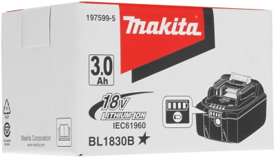 Батарея аккумуляторная Makita BL1830B LXT 18В 3Ач Li-Ion (197599-5)