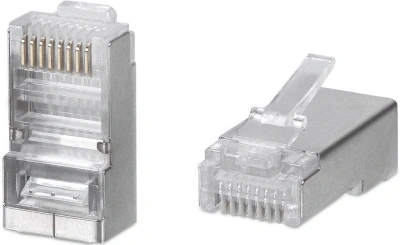 Коннектор Cabeus (8P8C-SH-FC) кат.5E RJ45 серебристый