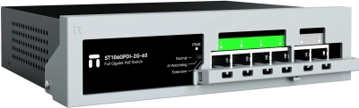 Коммутатор Netis ST106GPDI-2G-65 (L2) 6x1Гбит/с 1xКомбо(1000BASE-T/SFP) 4PoE+ 65W неуправляемый