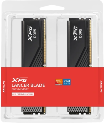 Память DDR5 2x16GB 6400MHz A-Data AX5U6400C3216G-DTLABBK XPG Lancer Blade RTL Gaming PC5-51200 CL32 DIMM UDIMM ECC 288-pin 1.4В kit dual rank с радиатором Ret